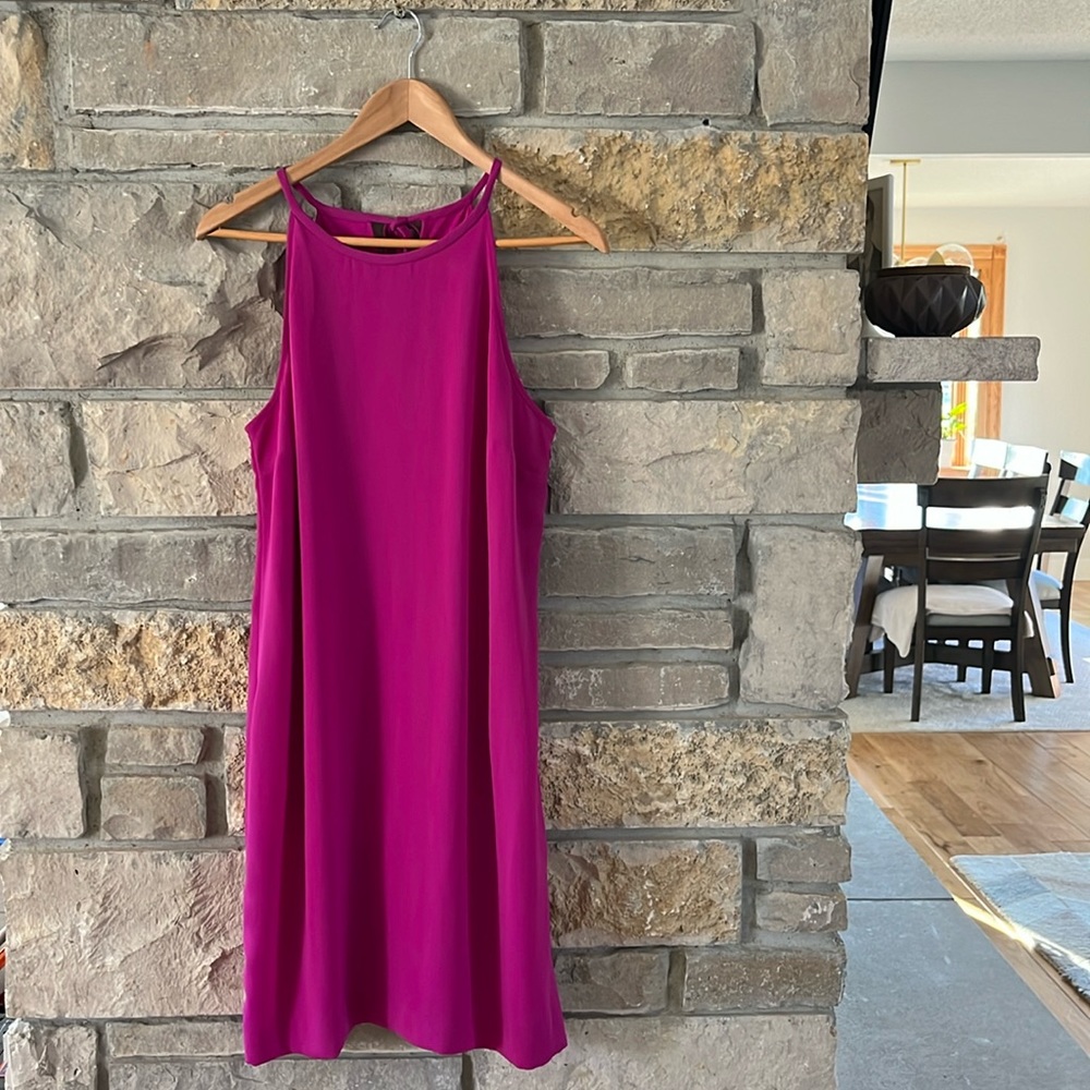 Banana Republic Fuschia Halter Shift Dress Size 12